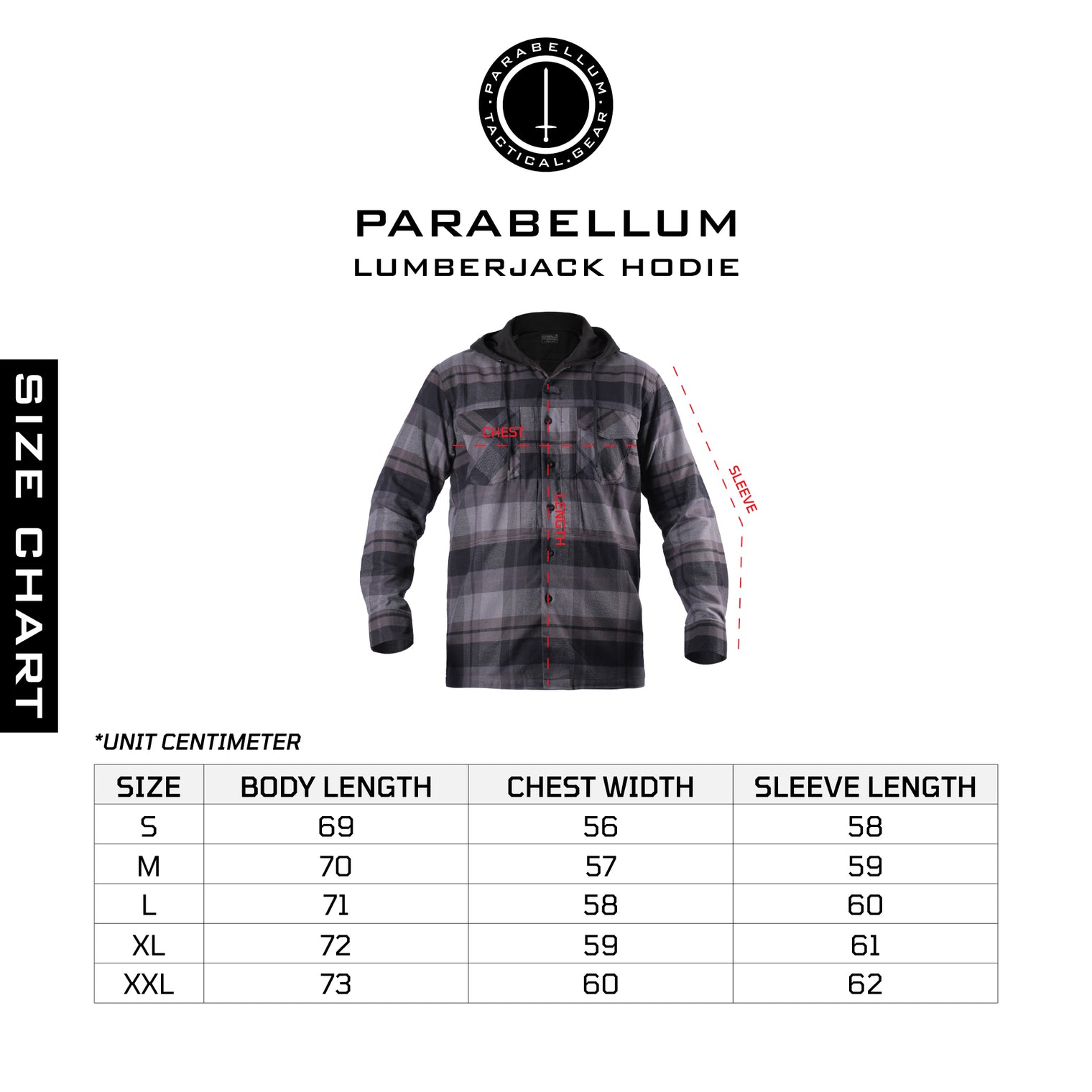 Parabellum® LUMBERJACK™ Flanel Hoodie 012