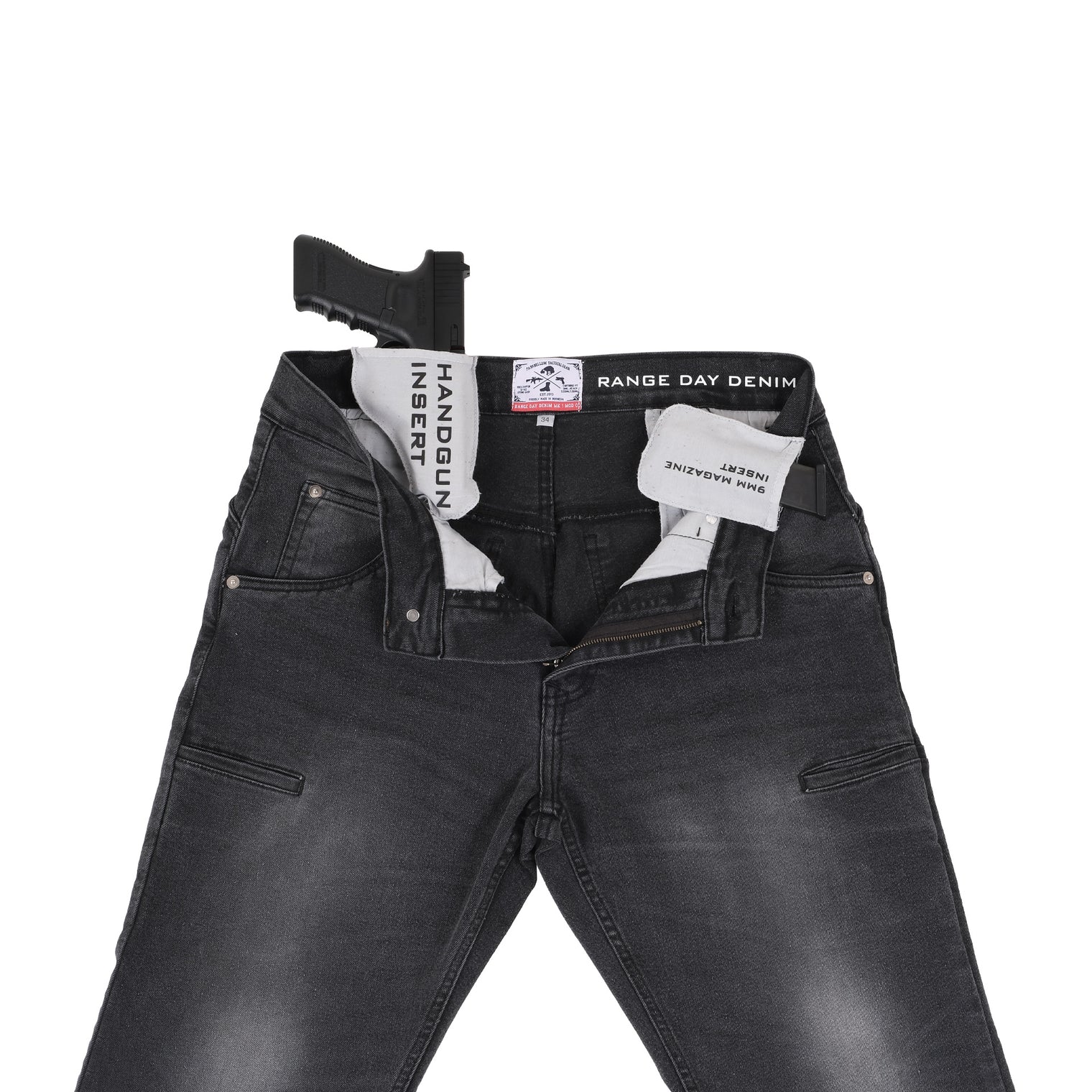 Parabellum® Range Day Denim™ Straight Fit Ash Grey Light Washed MK II