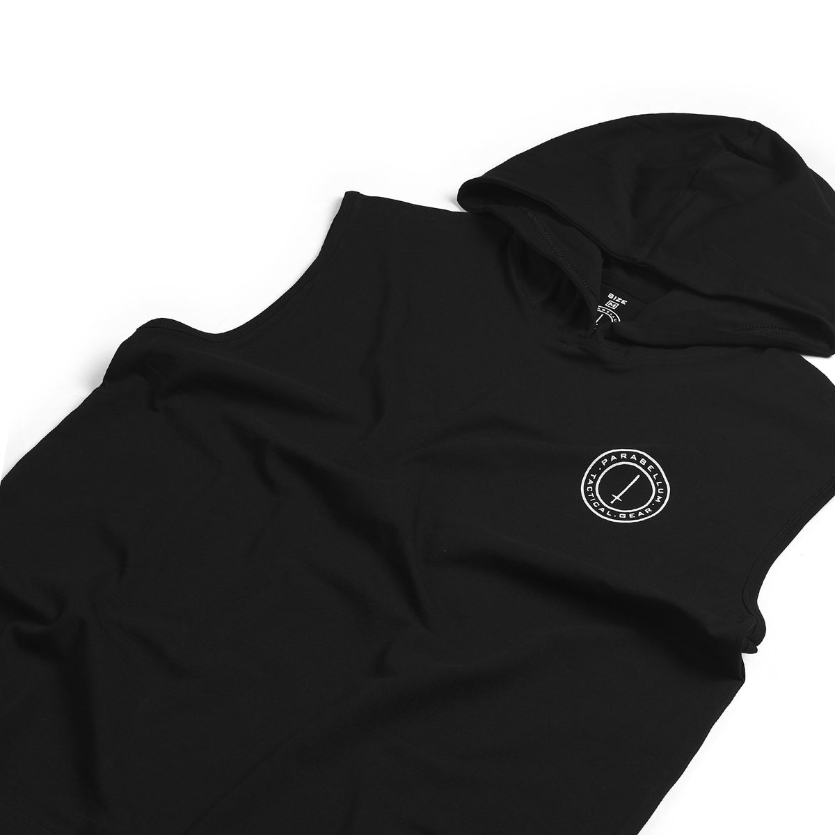 T-Shirt Hoodie Circular Logo Sleeveless Black