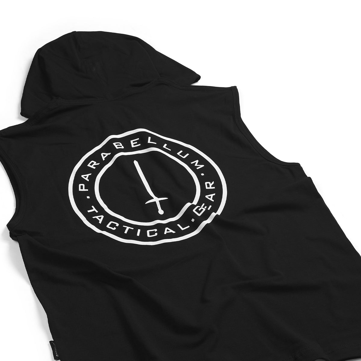 T-Shirt Hoodie Circular Logo Sleeveless Black