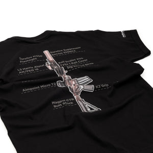 
                  
                    Parabellum® AR15 Custom Short Long & Short Tees
                  
                