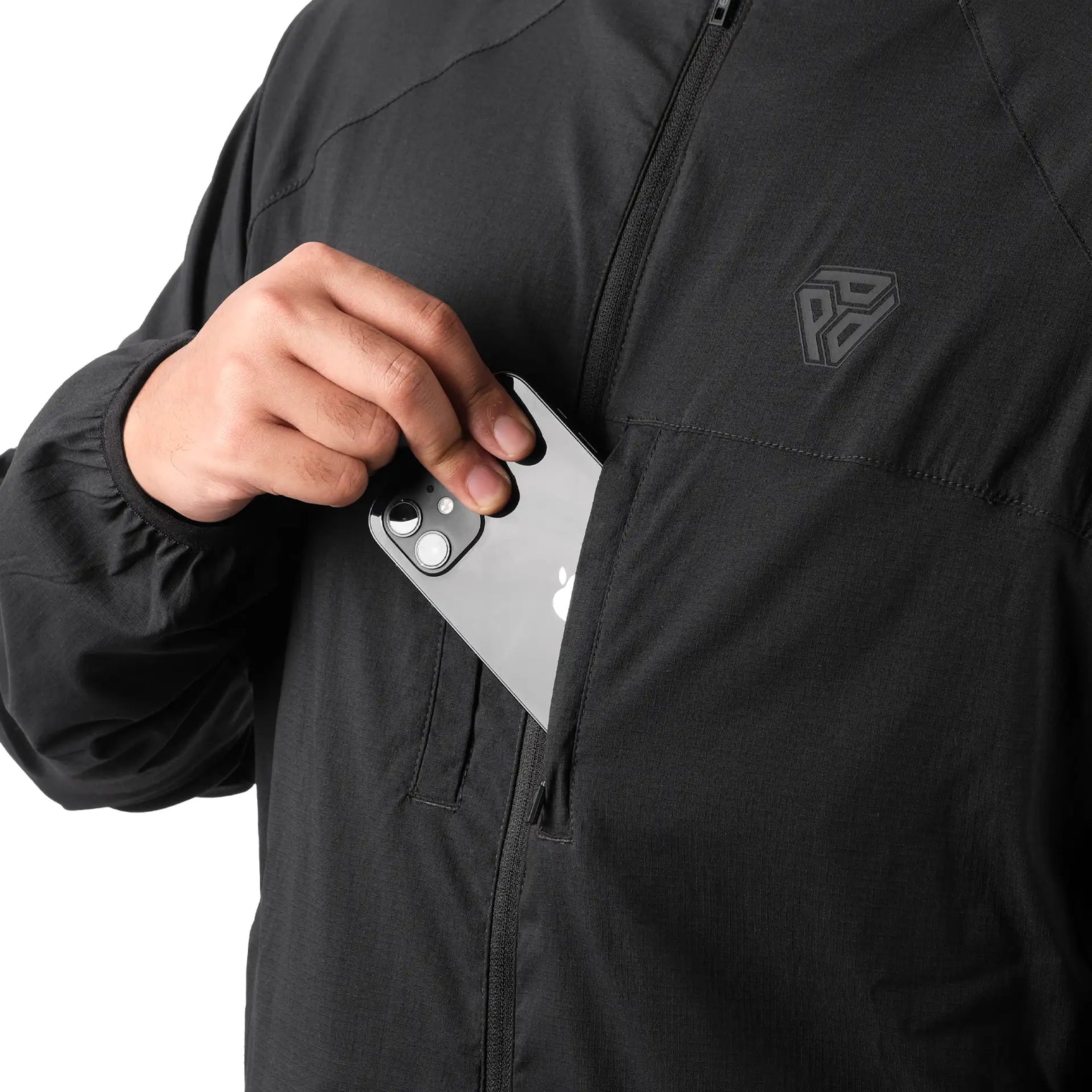Parabellum® Neptune™ Windbreaker Jacket Jet Black