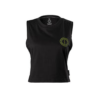 T-Shirt Women Crop Top Sleeveless Black