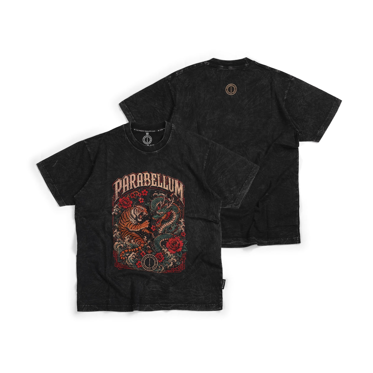 T-Shirt Parabellum Tiger Dragon Black Wash