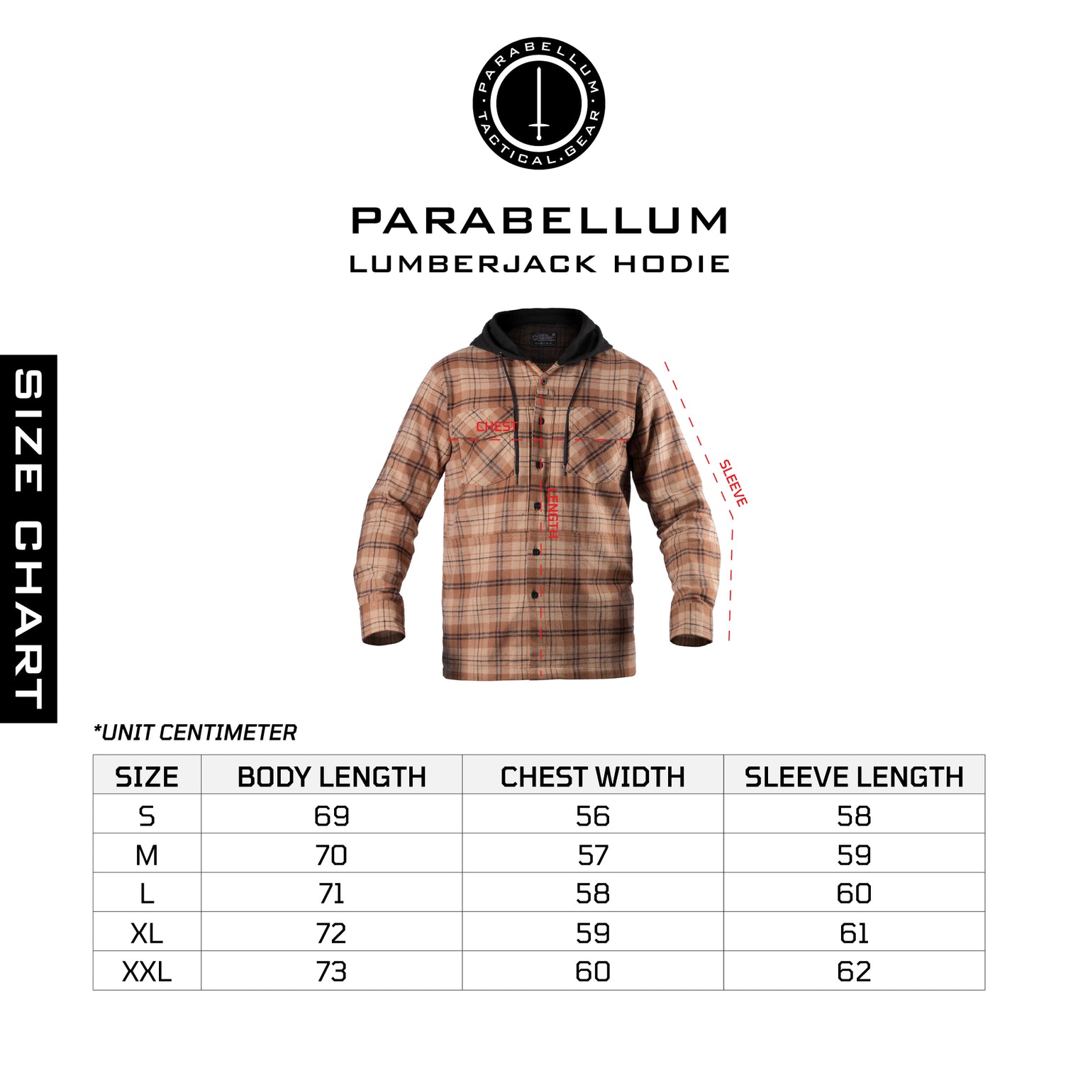 Parabellum® LUMBERJACK™ Flanel Hoodie 014