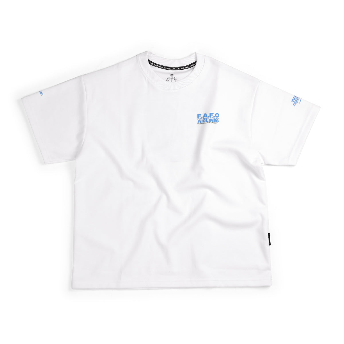 T-Shirt Oversized Skeleton Inc F.A.F.O White