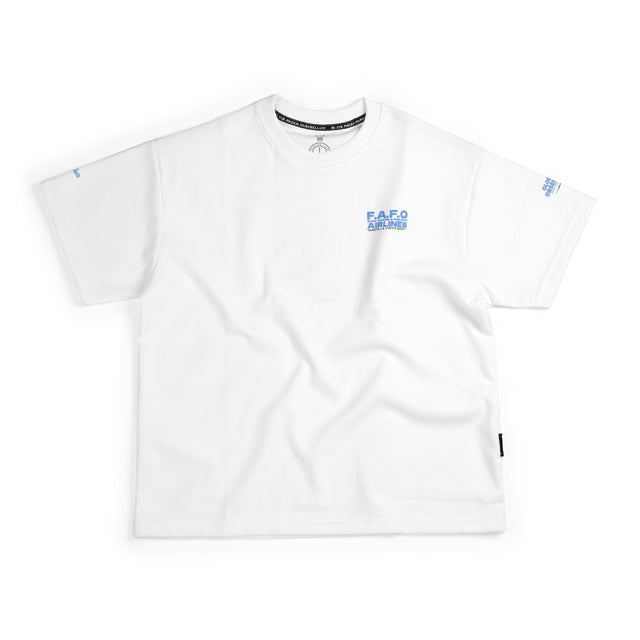 T-Shirt Oversized Skeleton Inc F.A.F.O White