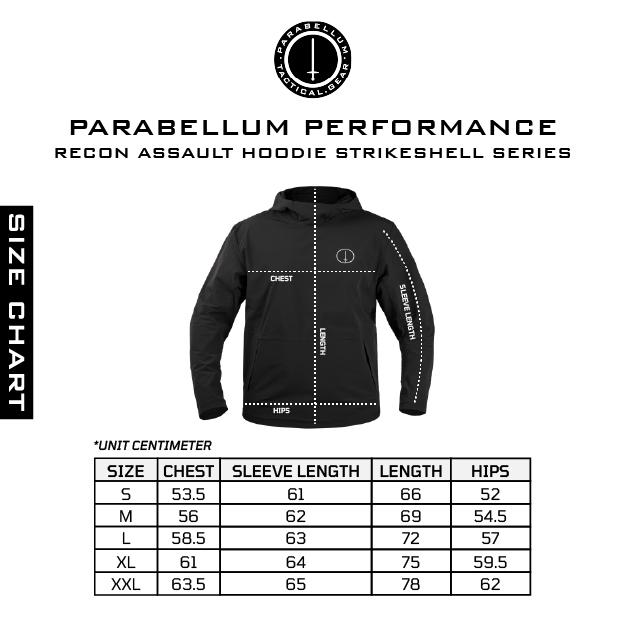 Parabellum® Performance RECON™ Assault Hoodie STRIKESHELL Series Black