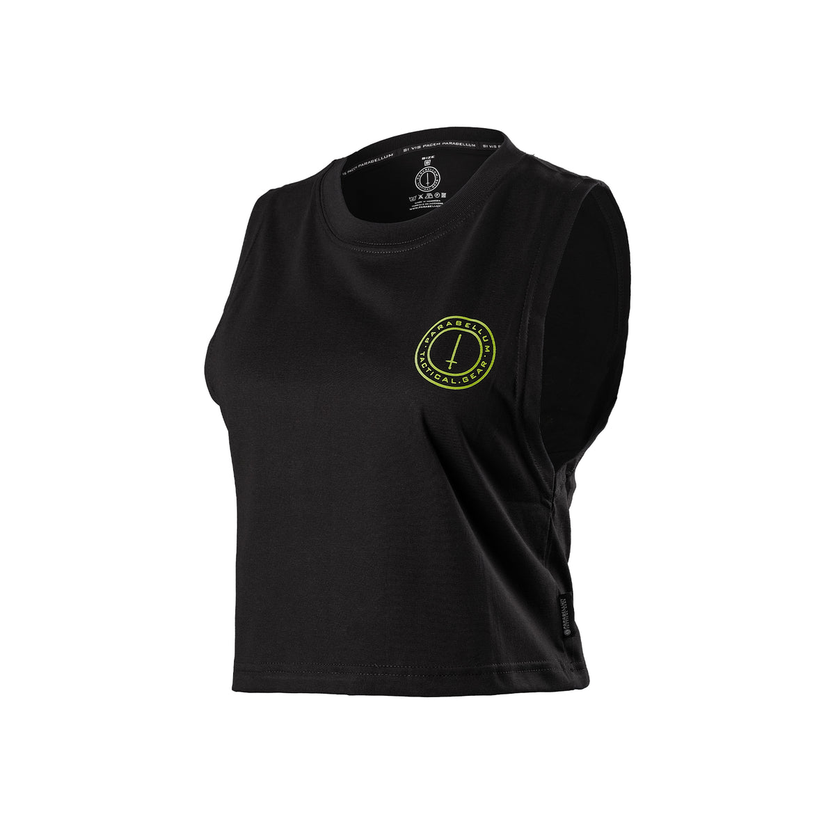 T-Shirt Women Crop Top Sleeveless Black