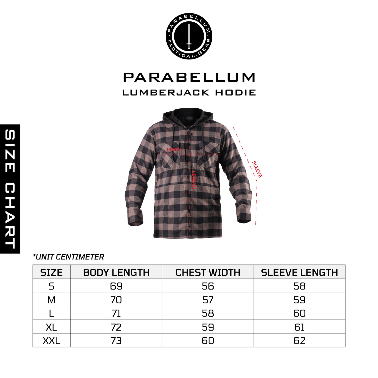 Parabellum® LUMBERJACK™  Flanel Hoodie 013