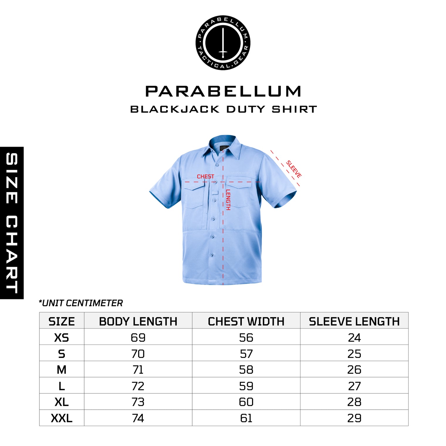 Blackjack Duty Shirt Sky Blue
