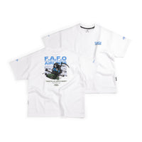 T-Shirt Oversized Skeleton Inc F.A.F.O White