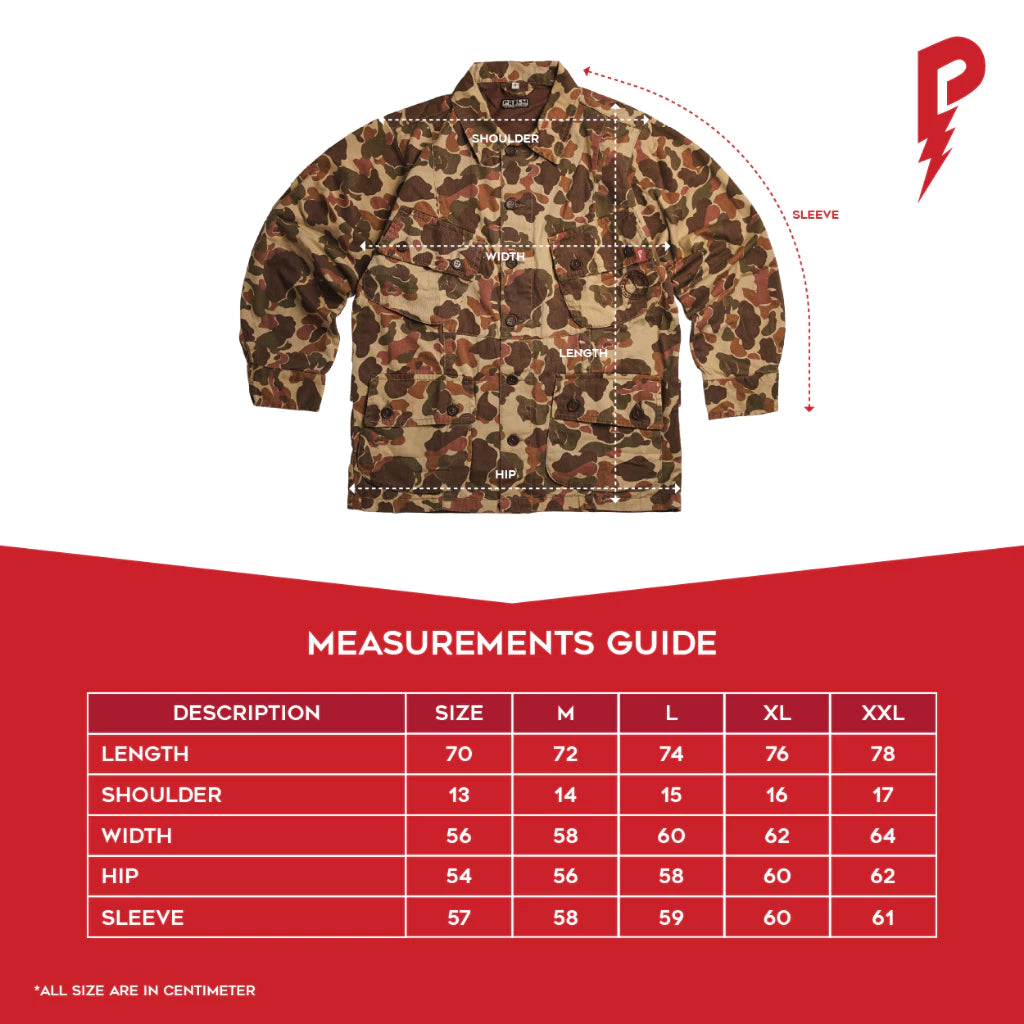 PRBLM OG25/001 Vintage Hunting Jacket Frogskin Camo