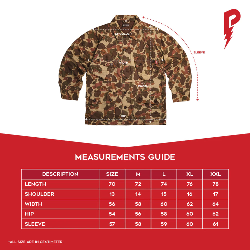 
                  
                    PRBLM OG25/001 Vintage Hunting Jacket Frogskin Camo
                  
                