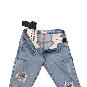 
                  
                    Parabellum® Range Day Denim MK2 Straight Fit Light Wash Ripped Tiger Stripe
                  
                