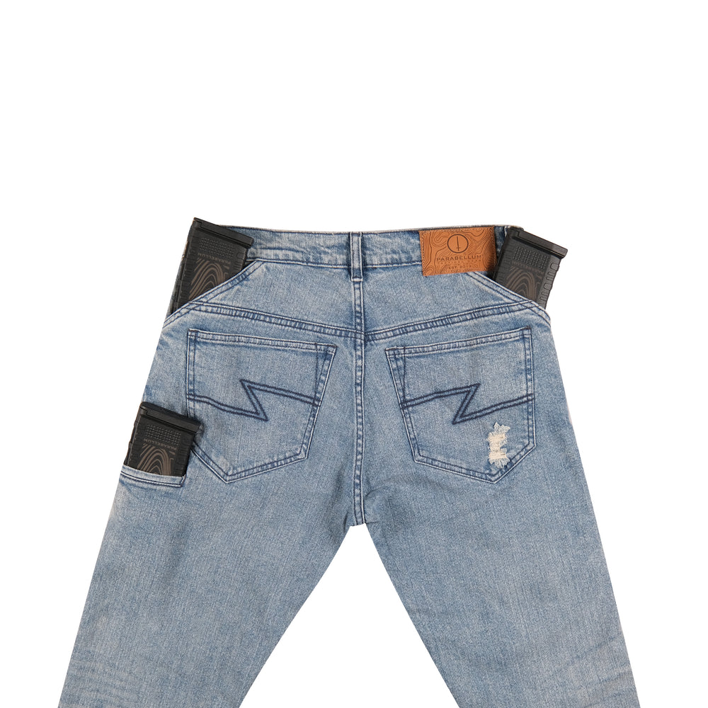 
                  
                    Parabellum® Range Day Denim MK2 Straight Fit Light Wash Ripped Tiger Stripe
                  
                